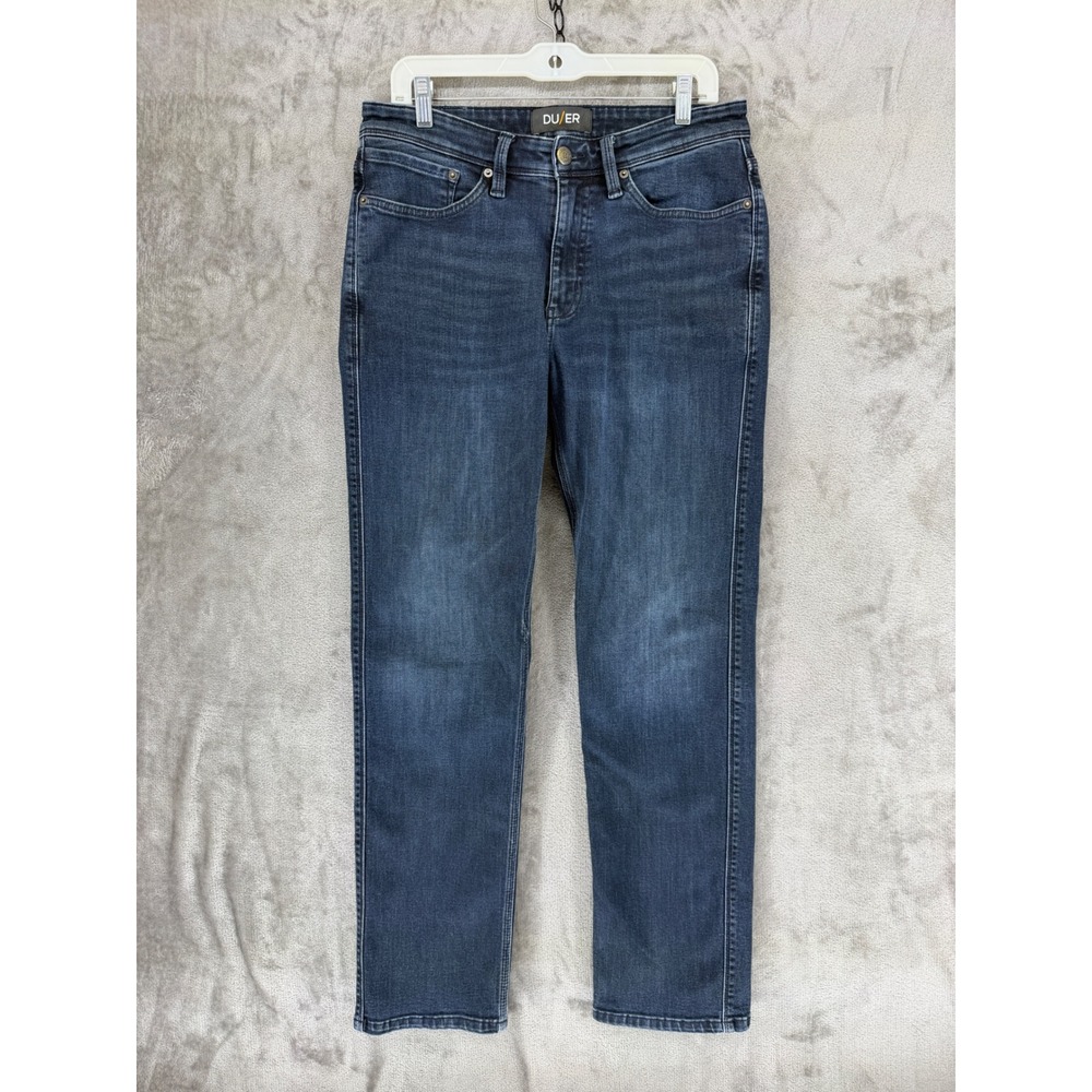 DU/ER Mens Straight Fit Performance Denim Jeans Dark Wash 32x32 MFGT2507